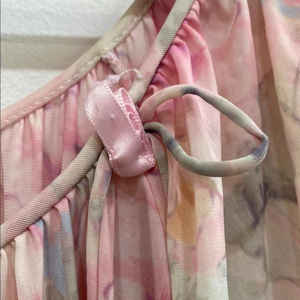 Miss Elaine Pink and‎ Cream Floral Pajama